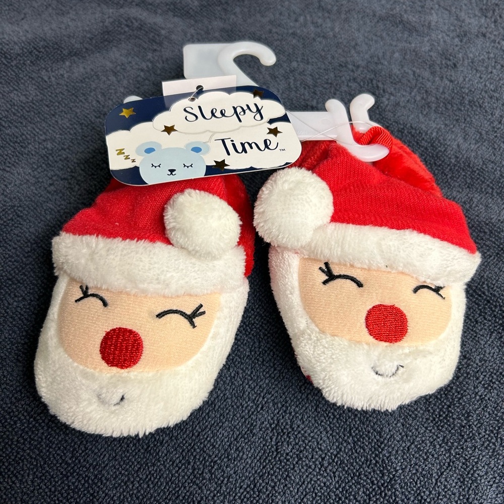 Christmas baby slippers - Sleepy Time